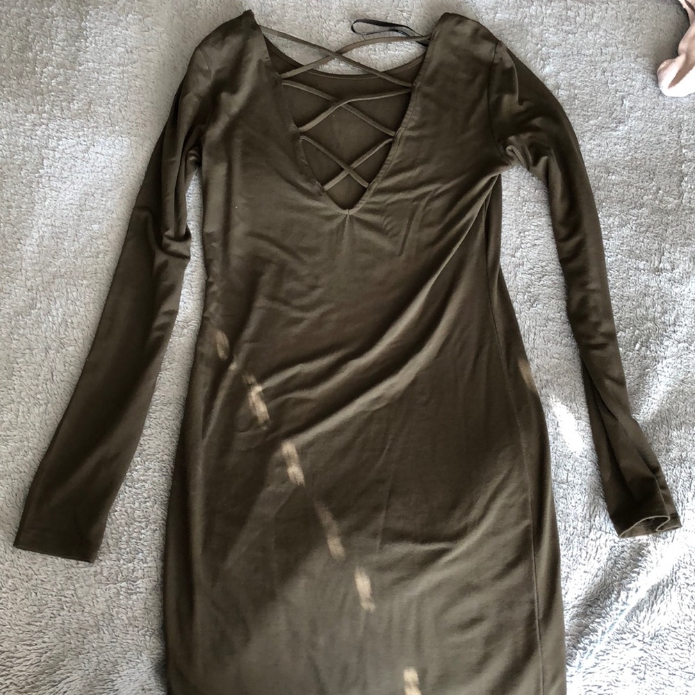 Olive green top/dress